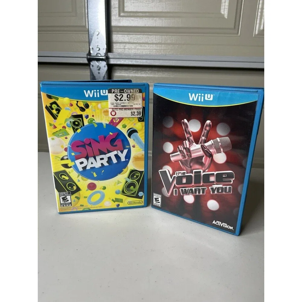 Sing Party & The Voice I Want You Nintendo Wii U  Lot Of 2